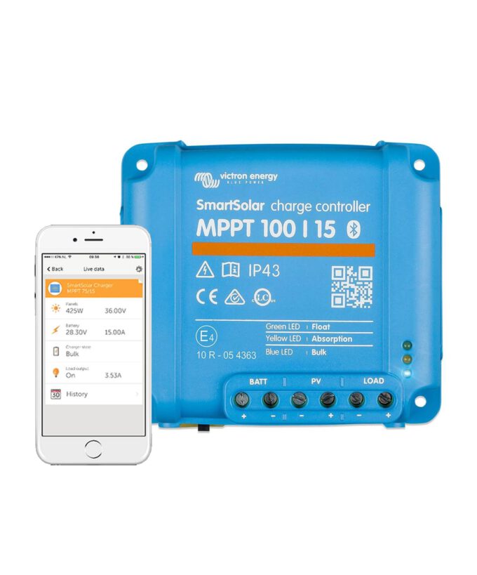 MPPT Solarladeregler 100V 15A mit Bluetooth