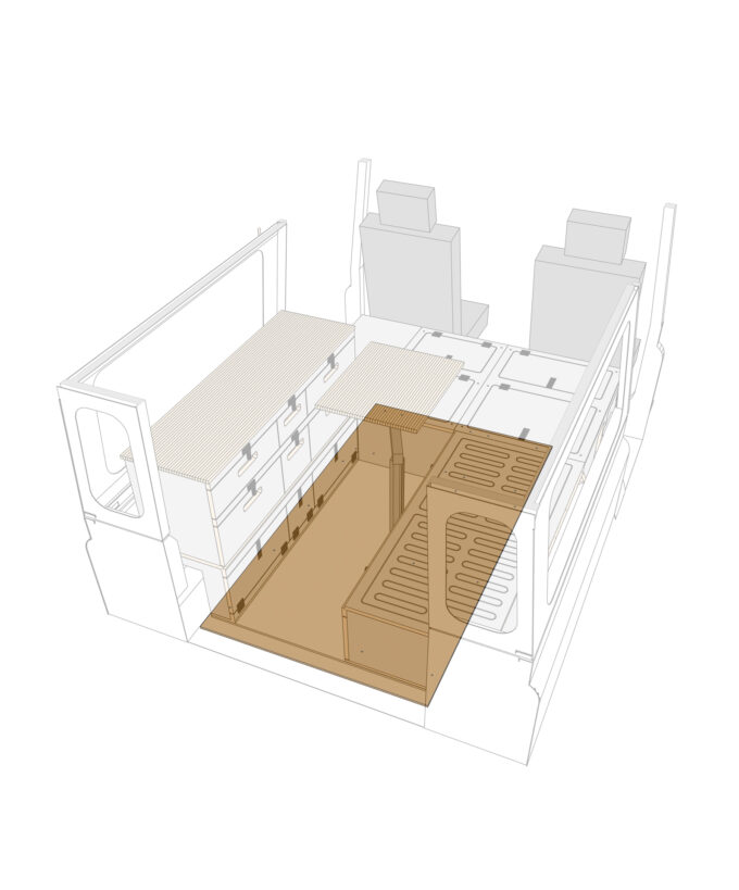 Bodenplatte für BoXplorer D110 – Defender 110 SW Camper Ausbau