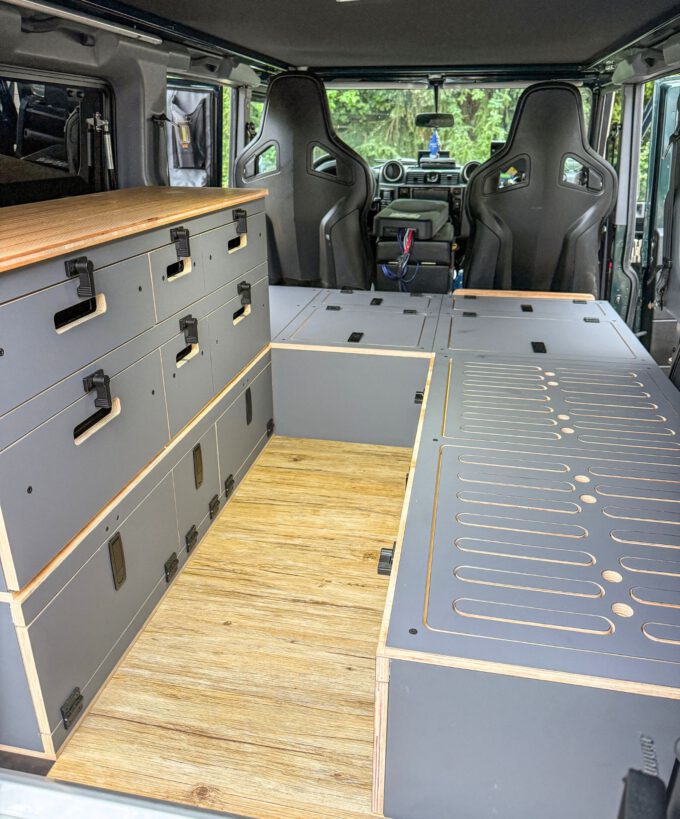 BoXplorer D110 Defender Innenausbau KIT Defender Camper Anthrazit