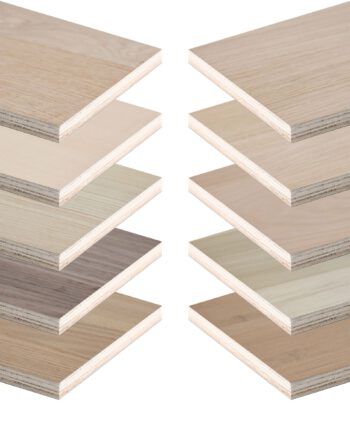 Furnierte Holzplatte, Echtholzfurnier, Multiplexplatte furniert, leicht, stabil, ideal für Van-Ausbau, Möbelbau, nachhaltig, hohe Qualität