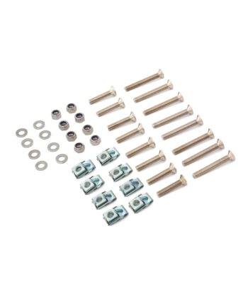 Defender Türscharniere, Defender Scharniere, Montagekit, Edelstahl, Schrauben, Muttern, Halteklammern, rostfrei, Komplettset, einfache Montage,Silber