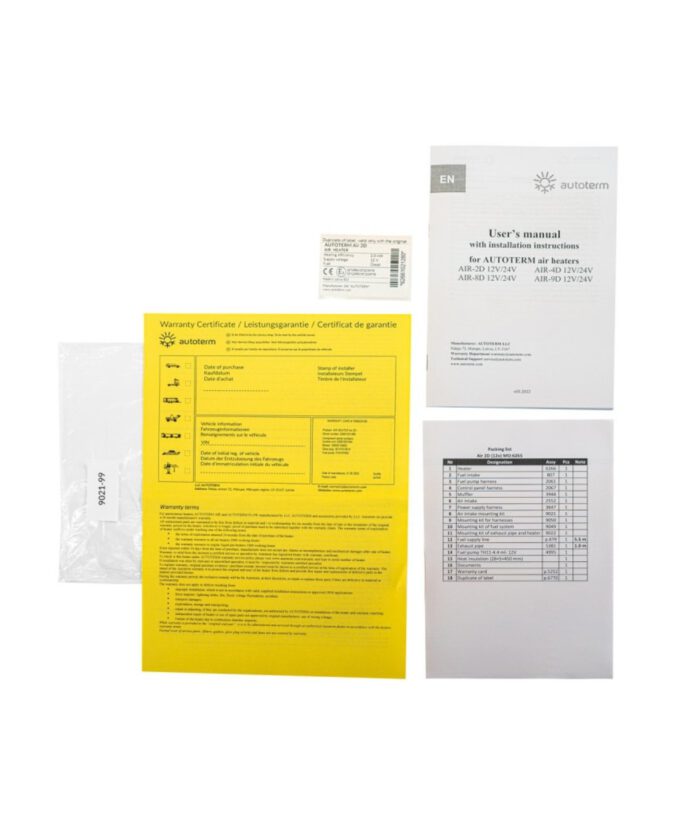 Diesel Standheizung, Dieselheizung, Standheizung für Diesel, Diesel-Heizung, Dieselstandheizung, 12 V Diesel Standheizung, 2 KW Diesel Standheizung, Höhenkit, Komplettset, Camper, Boot, Anleitung