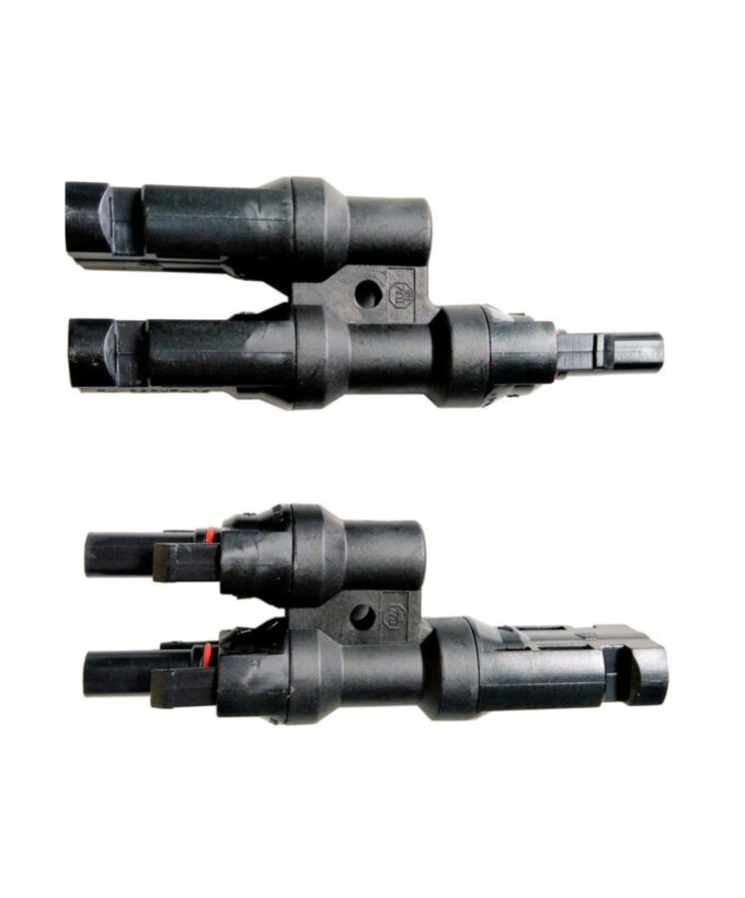 MC4 Stecker, Y-Adapter, Solarstecker, Parallelschaltung, 30A, witterungsbestaendig, einfache Montage, PV-Anlage, Solaranlage, 2-fach Titelbild