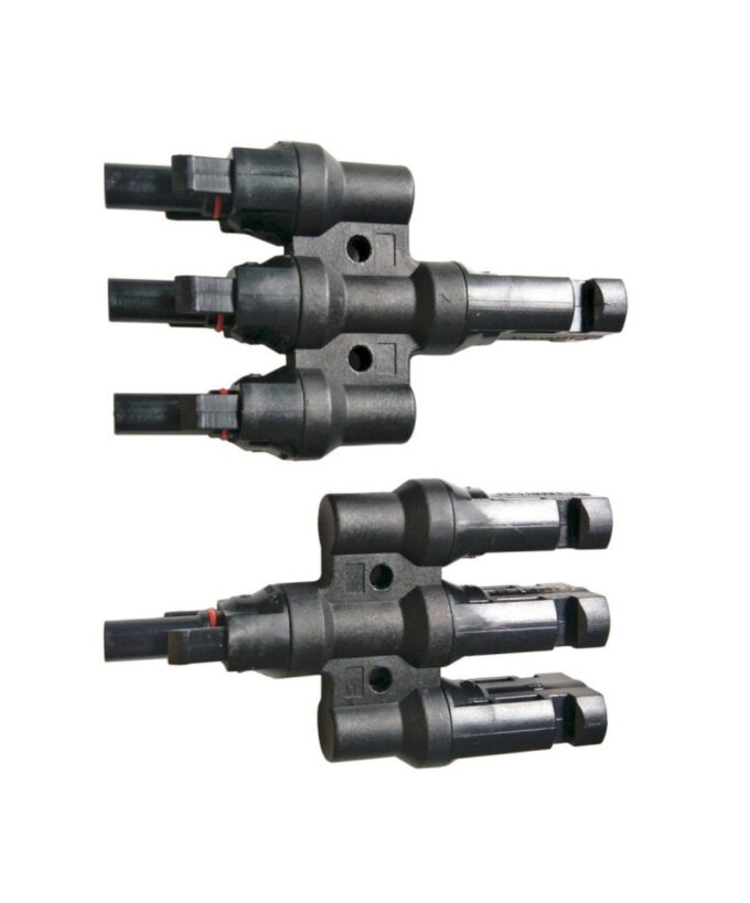 MC4 Stecker, Y-Adapter, Solarstecker, Parallelschaltung, 30A, witterungsbestaendig, einfache Montage, PV-Anlage, Solaranlage, 3-fach Titelbild