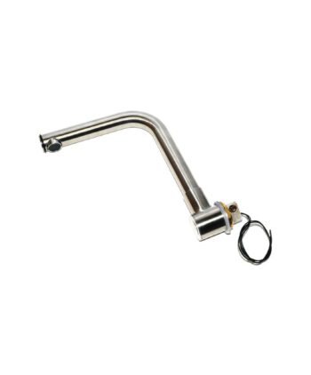 Klappbare bzw. versenkbare Kaltwasserarmatur mit Schalter für Camper & Van, aus Edelstahl, zeigt Hahn ohne Zubehör