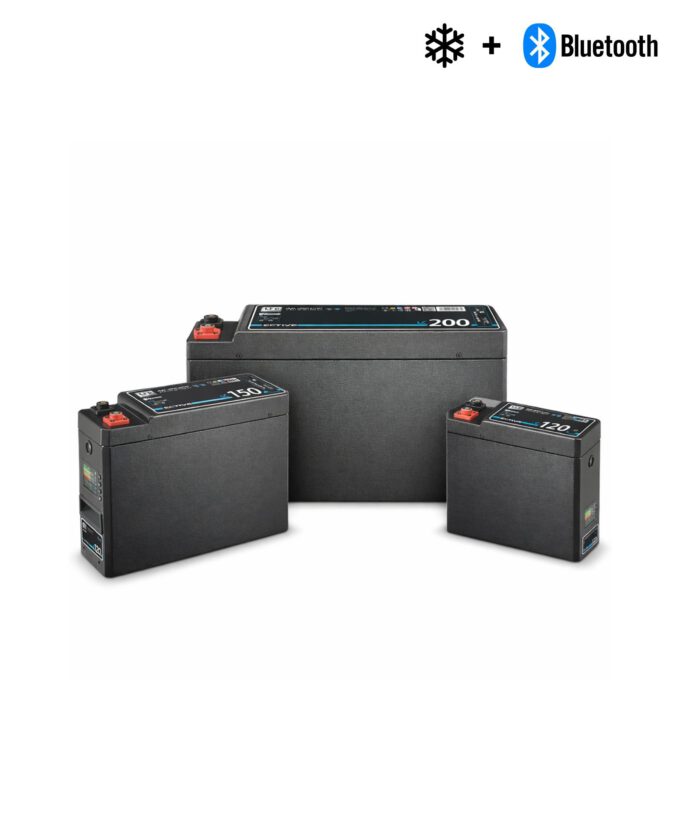 Schmale Lithium Versorgungsbatterie ECTIVE LC SLIM LT LiFePO4 Lithium 12V für Camper & Van