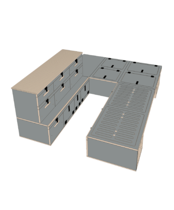 BoXplorer LC78 Land Cruiser 78 Camper Ausbau Modul Modulausbau Camper Box Selbstausbau Set DIY Toyota Innenausbau Camper selbst ausbauen Sleeping Living