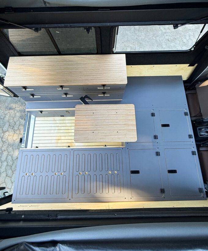 land cruiser innenausbau boxplorer lc78 modulausbau kit diy Draufsicht